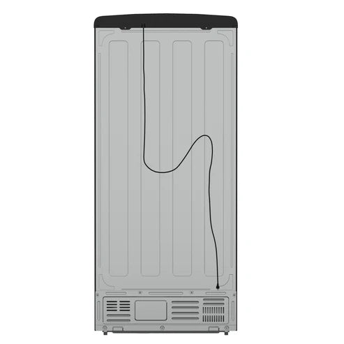 FORNO Espresso Luigi 33" 18 cu. ft. French Door Refrigerator in Black with Antique Brass Handles, FFFFD1791-33BLK