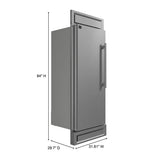 FORNO Maderno 28" 13.6 cu. ft. Left Swing Convertible Refrigerator/ Freezer with Modern Trim Kit, FFFFD1722-32LS