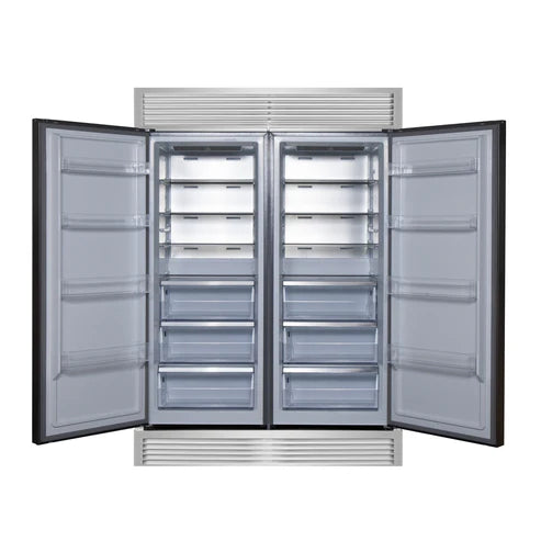 FORNO Maderno 60" 27.2 cu.ft. Convertible Refrigerator and Freezer with Grill Trim Kit, FFFFD1722-60SG