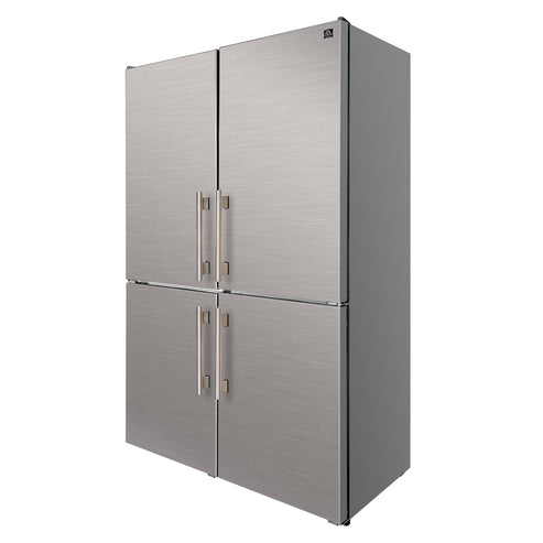 Forno Custodia 48" Bottom Freezer combo, 20.6 cf., Ice Maker, Total No frost, Stainless Steel handles