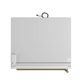 FORNO Espresso Milano 62" 34.4 cu. ft. Side-By-Side Refrigerator with Ice Maker in White with Antique Brass Accents, FFFFD1787-60WHT