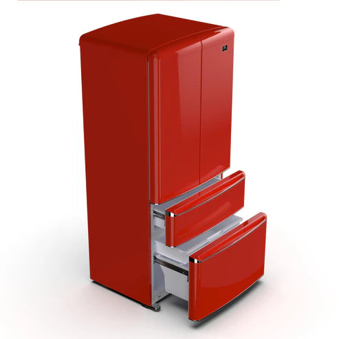 FORNO Espresso Luigi 33" 18 cu. ft. French Door Refrigerator in Red, FFFFD1791-33RED
