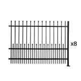 Aleko Commercial Grade 8-Panel Galvanized Steel Fence Kit - Riga – 8x6 ft. (each)