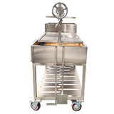 Open Fire Grill Tagwood BBQ24SS Double Argentine Santa Maria Grill 304 SS - Shared firebox - Height-adjustable grates - Interchangeable griddle -Meat hooks - Foldable side table and 6 heavy-duty swivel casters - PRE-ORDER