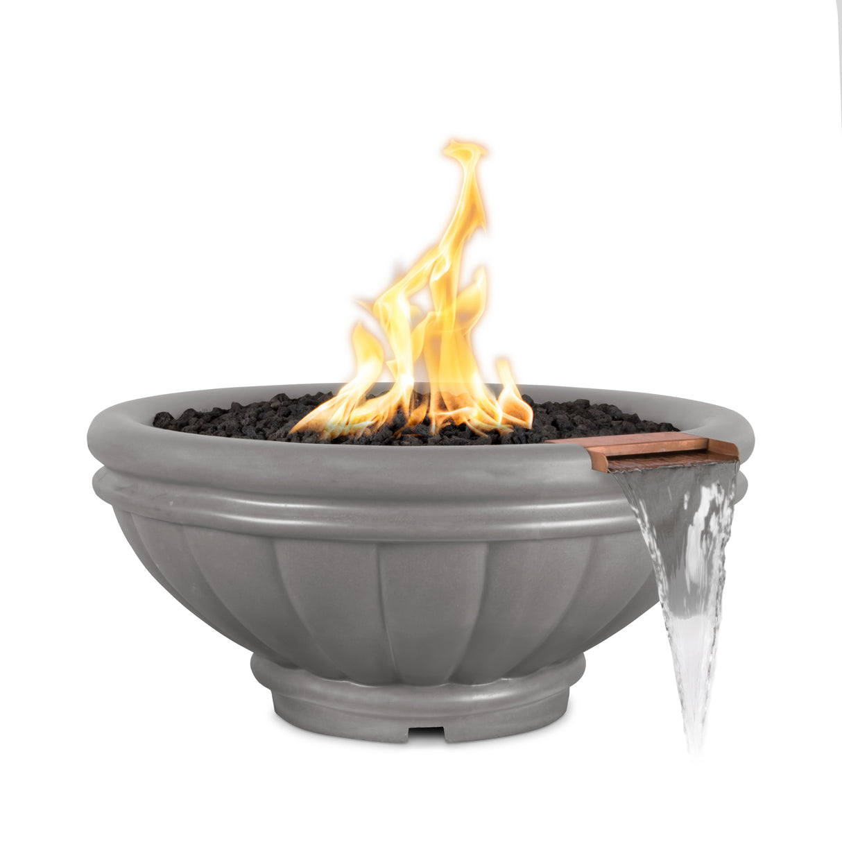The Outdoor Plus Roma Concrete Fire & Water Bowl plus Free Cover
