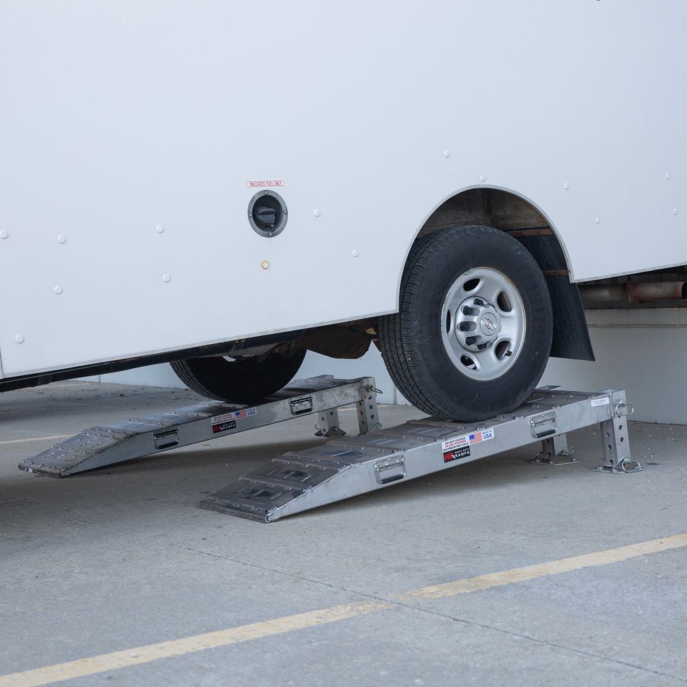Adjustable Trailer Wheel Risers for Loading Docks