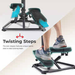 Sunny Health & Fitness Smart Twist Stepper with Handlebar