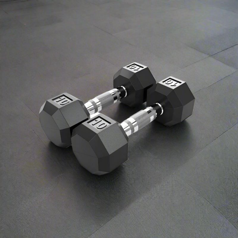 VTX SD-R 8-Sided Rubber Encased Hex Dumbbell
