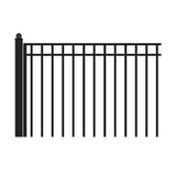 Aleko Steel Dual Swing Driveway Gate - MADRID Style - 12 ft with Pedestrian Gate - 5 ft