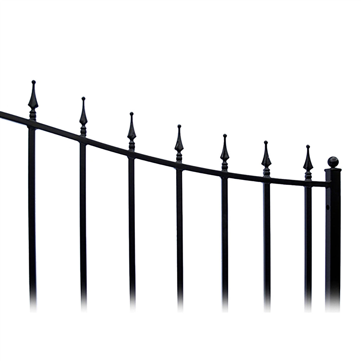 Aleko Steel Dual Swing Driveway Gate - MUNICH Style - 14 ft with Pedestrian Gate - 5 ft