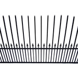 Aleko Steel Dual Swing Driveway Gate - MUNICH Style - 14 ft with Pedestrian Gate - 5 ft
