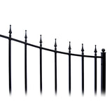 Aleko Steel Dual Swing Driveway Gate - MUNICH Style - 16 ft with Pedestrian Gate - 5 ft