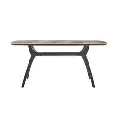 Andes/Lyon 5-Piece Dining Set – Modern MDF & Ceramic Table with Stylish Geometric Chairs for Comfort