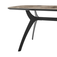 Andes/Lyon 7-Piece Dining Set - Modern MDF with Ceramic Top & Stylish Metal Base for Comfort & Elegance