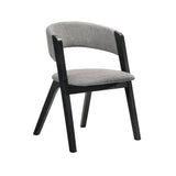 Cortina Mid-Century 5-Piece Dining Set with Stylish Gray Upholstery for Comfortable Family Gatherings