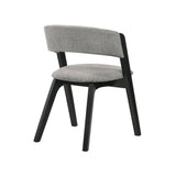 Cortina Mid-Century 5-Piece Dining Set with Stylish Gray Upholstery for Comfortable Family Gatherings