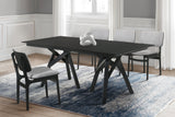 Cortina Mid-Century 5-Piece Dining Set with Stylish Gray Upholstery for Comfortable Family Gatherings