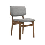 Cortina Mid-Century 5-Piece Dining Set with Stylish Gray Upholstery for Comfortable Family Gatherings
