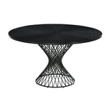 Cirque Mid-Century Dining Set - 5-Piece Comfort & Style with Round Table and Plush Chairs Included