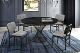 Cirque Mid-Century Dining Set - 5-Piece Comfort & Style with Round Table and Plush Chairs Included