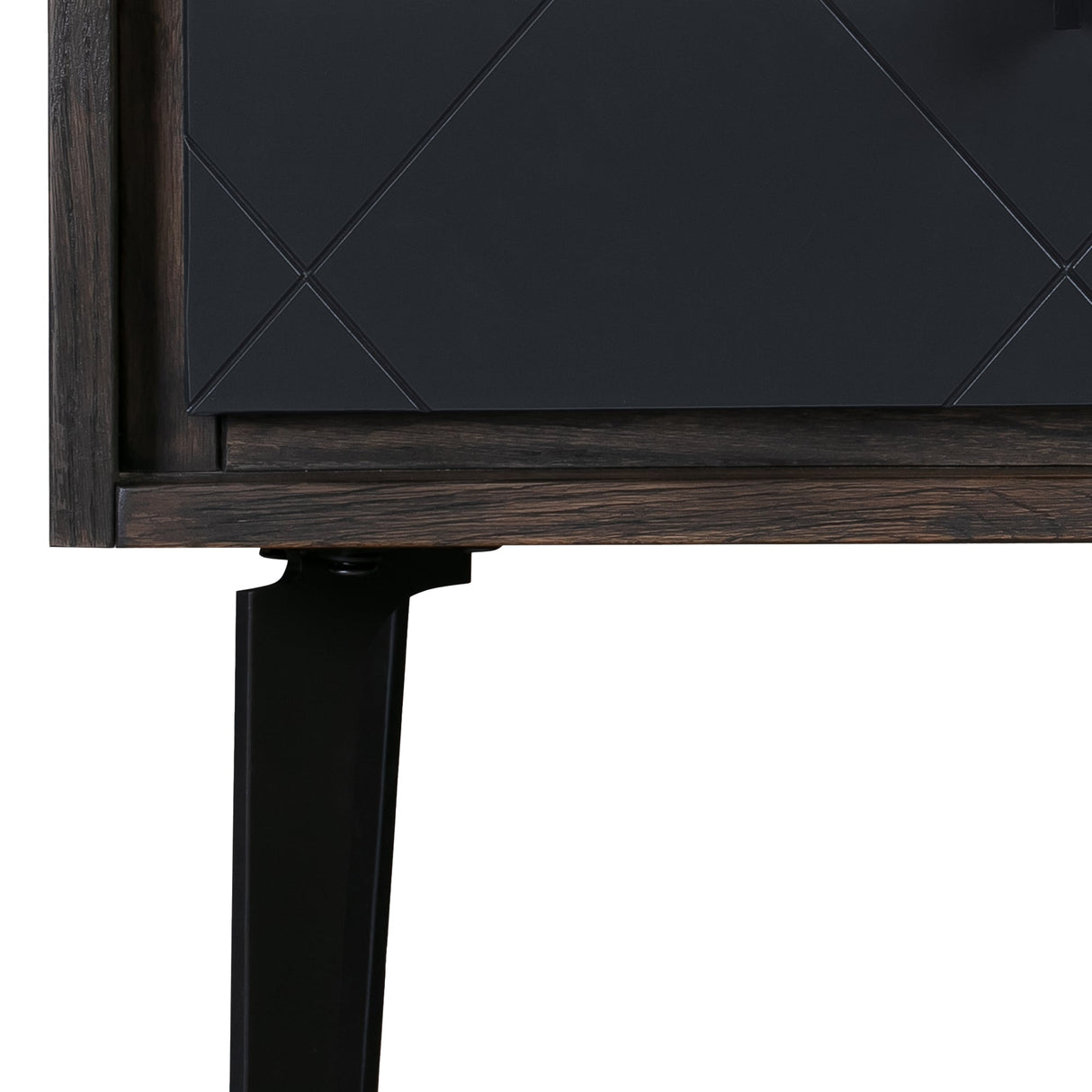 Cross 3-Piece Bedroom Set with Modern Rustic Style, Solid Oak Frame, and Spacious Nightstands