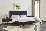 Cross 3-Piece Bedroom Set with Modern Rustic Style, Solid Oak Frame, and Spacious Nightstands