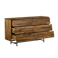 Cusco 4-Piece Acacia Wood and Metal Bedroom Set for Modern Farmhouse Style and Comfort