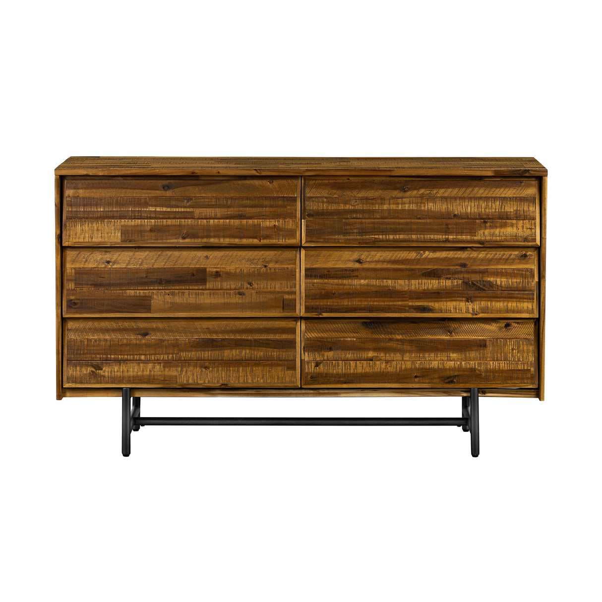 Cusco 4-Piece Acacia Wood and Metal Bedroom Set for Modern Farmhouse Style and Comfort