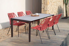 Fineline/Clip Eucalyptus Super Stone 7-Piece Outdoor Dining Set for Stylish and Durable Gatherings