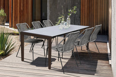 Fineline/Clip Eucalyptus Super Stone 7-Piece Outdoor Dining Set for Stylish and Durable Gatherings