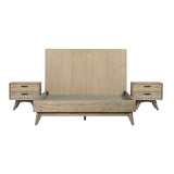 Baly 3-Piece Acacia Bedroom Set with Nightstands - Modern Rustic Design for Lasting Elegance