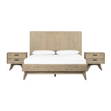 Baly 3-Piece Acacia Bedroom Set with Nightstands - Modern Rustic Design for Lasting Elegance