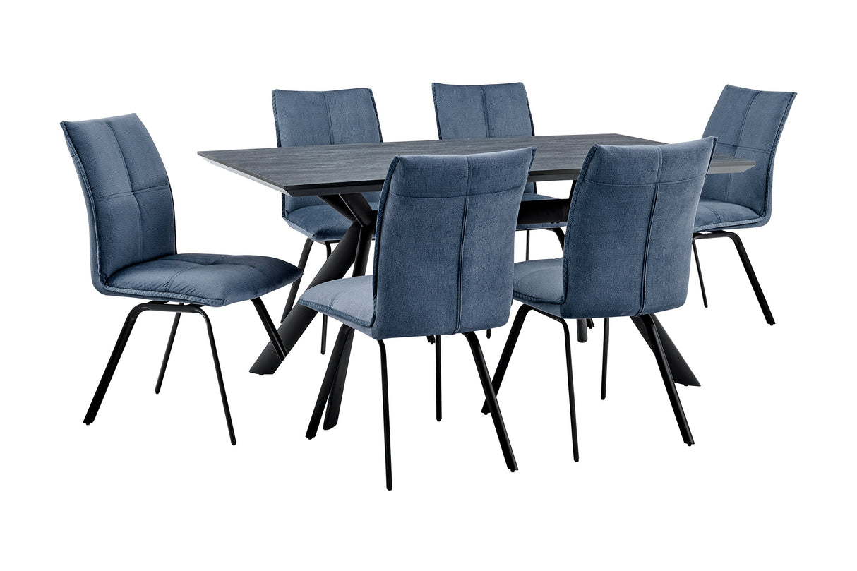 Margot/Rylee 7-Piece Dining Set - Luxurious Upholstered Chairs & Sturdy Table for Elegant Spaces