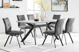 Margot/Rylee 7-Piece Dining Set - Luxurious Upholstered Chairs & Sturdy Table for Elegant Spaces