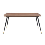 Messina/Messina Messina 5-Piece Velvet and Walnut Dining Set - Elegant Modern Design with Comfort and Durability
