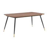 Messina/Gillian Modern 5-Piece Dining Set with Walnut Finish and Ergonomic Comfort for Your Home