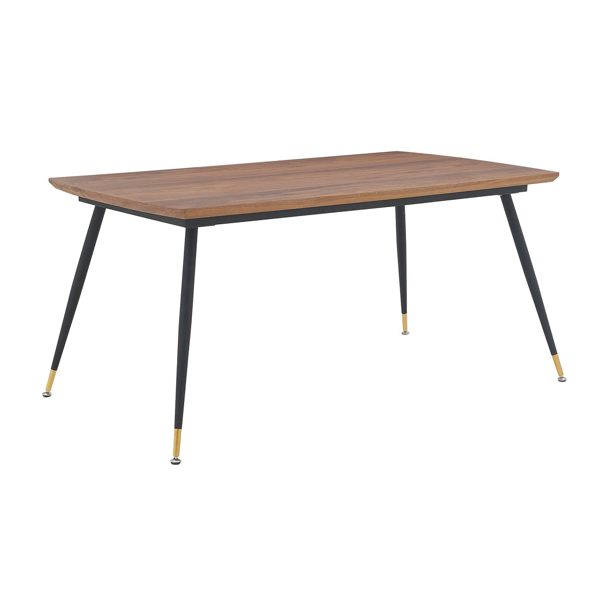 Messina/Gillian 5-Piece Dining Set - Modern Walnut Table with Stylish Ergonomic Chairs for Comfort