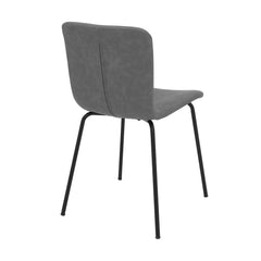 Messina/Gillian 5-Piece Dining Set - Modern Walnut Table with Stylish Ergonomic Chairs for Comfort