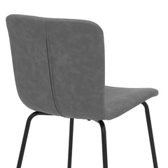 Messina/Gillian 5-Piece Dining Set - Modern Walnut Table with Stylish Ergonomic Chairs for Comfort