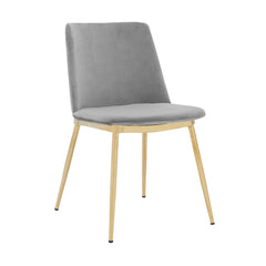 Messina/Messina Messina 5-Piece Velvet and Walnut Dining Set - Elegant Modern Design with Comfort and Durability