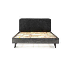 Mohave Acacia Wood 3-Piece Bedroom Set with Stylish Upholstered Headboard & Storage Nightstands
