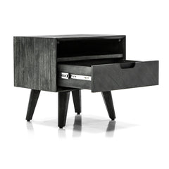 Mohave Acacia Wood 3-Piece Bedroom Set with Stylish Upholstered Headboard & Storage Nightstands