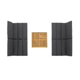 Arno 5-Piece Outdoor Teak Wood Lounge Set with Charcoal Olefin Cushions - Durable & Stylish Comfort