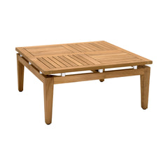 Arno Outdoor 6-Piece Teak Wood Conversation Set with Charcoal Olefin Cushions for Ultimate Comfort