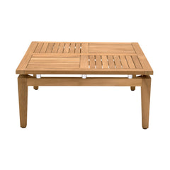 Arno Outdoor 6-Piece Teak Wood Conversation Set with Charcoal Olefin Cushions for Ultimate Comfort