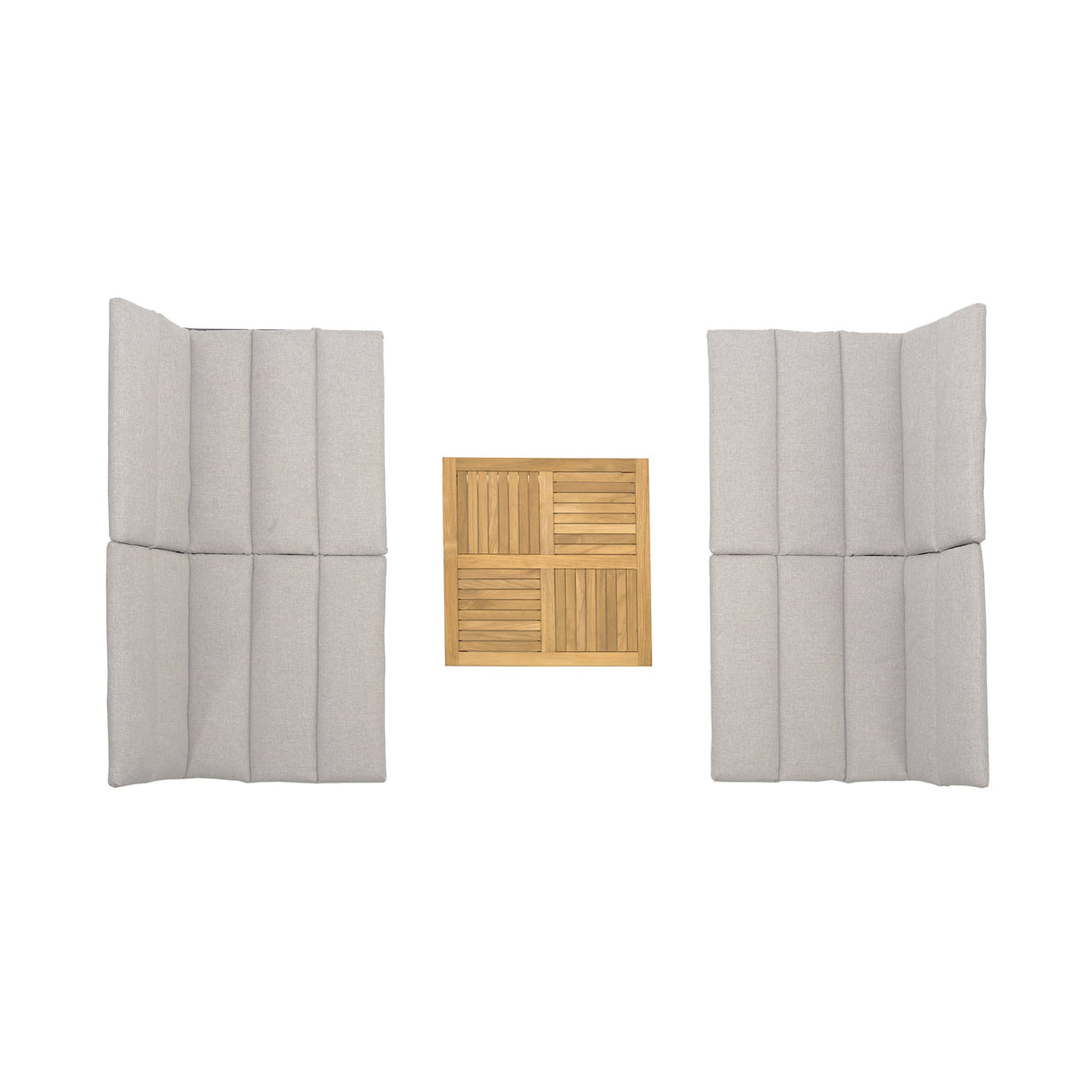 Arno 5-Piece Outdoor Teak Wood Lounge Set with Charcoal Olefin Cushions - Durable & Stylish Comfort