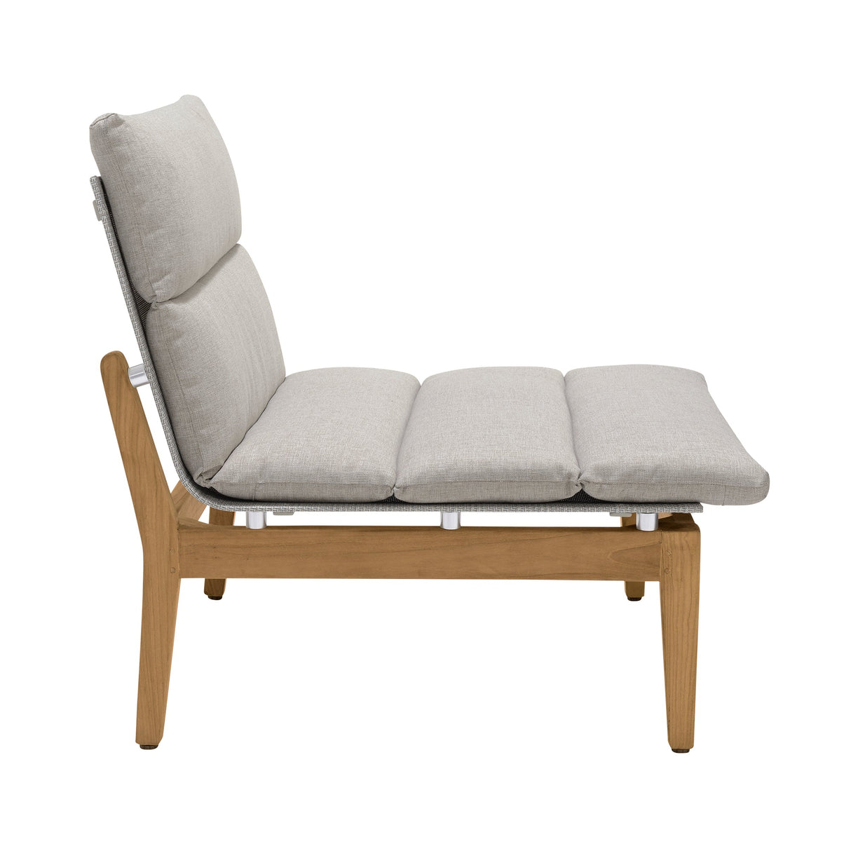 Arno Outdoor 6-Piece Teak Wood Conversation Set with Charcoal Olefin Cushions for Ultimate Comfort