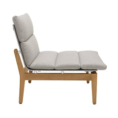 Arno Outdoor 6-Piece Teak Wood Conversation Set with Charcoal Olefin Cushions for Ultimate Comfort