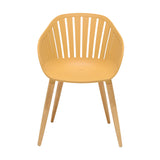 Nassau 5-Piece Outdoor Dining Set - Elegant Eucalyptus Table & Stylish Honey Finish Chairs, Durable!