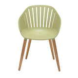 Nassau 5-Piece Outdoor Dining Set - Elegant Eucalyptus Table & Stylish Honey Finish Chairs, Durable!